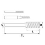 Billede af HM-fræsestift ZYAS cyl. m/endeskær (Std.) 12x25x150 mm 